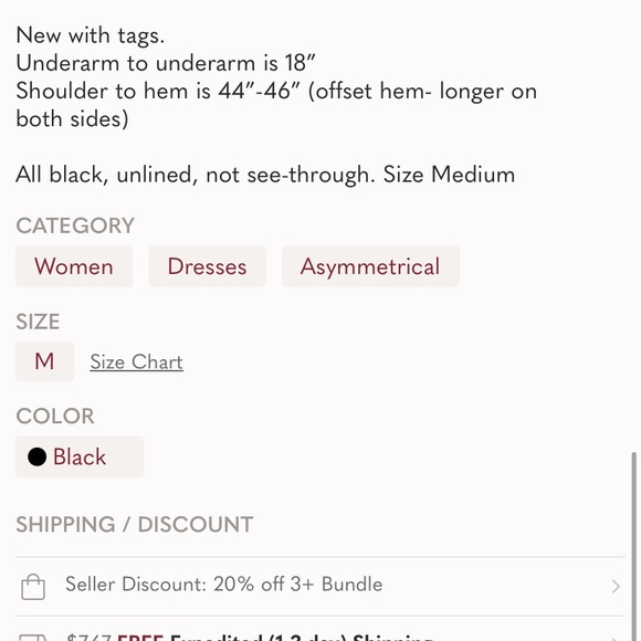 30-50% OFF BUNDLES! NWT MAGASCHONI BLACK KNIT TANK DRESS TUNIC POCKETS SIZE M - Picture 7 of 9